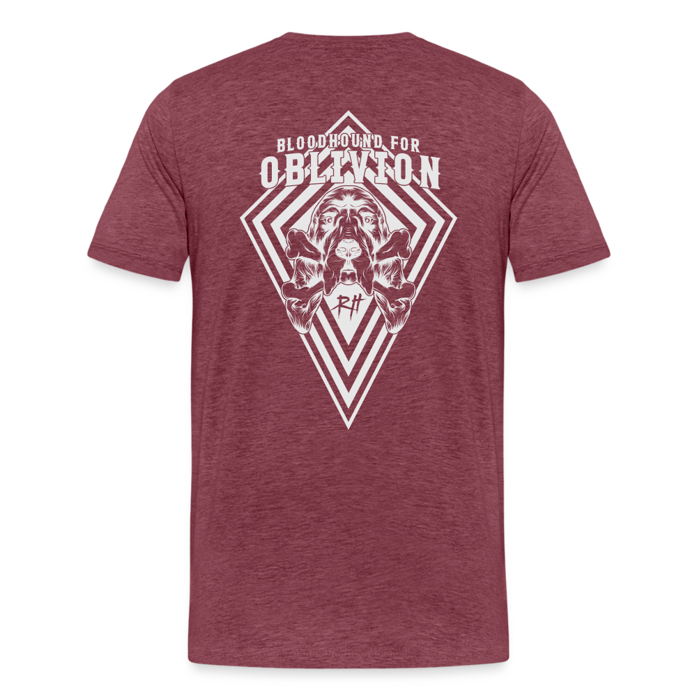 Bloodhound For Oblivion Men's Premium T - heather burgundy