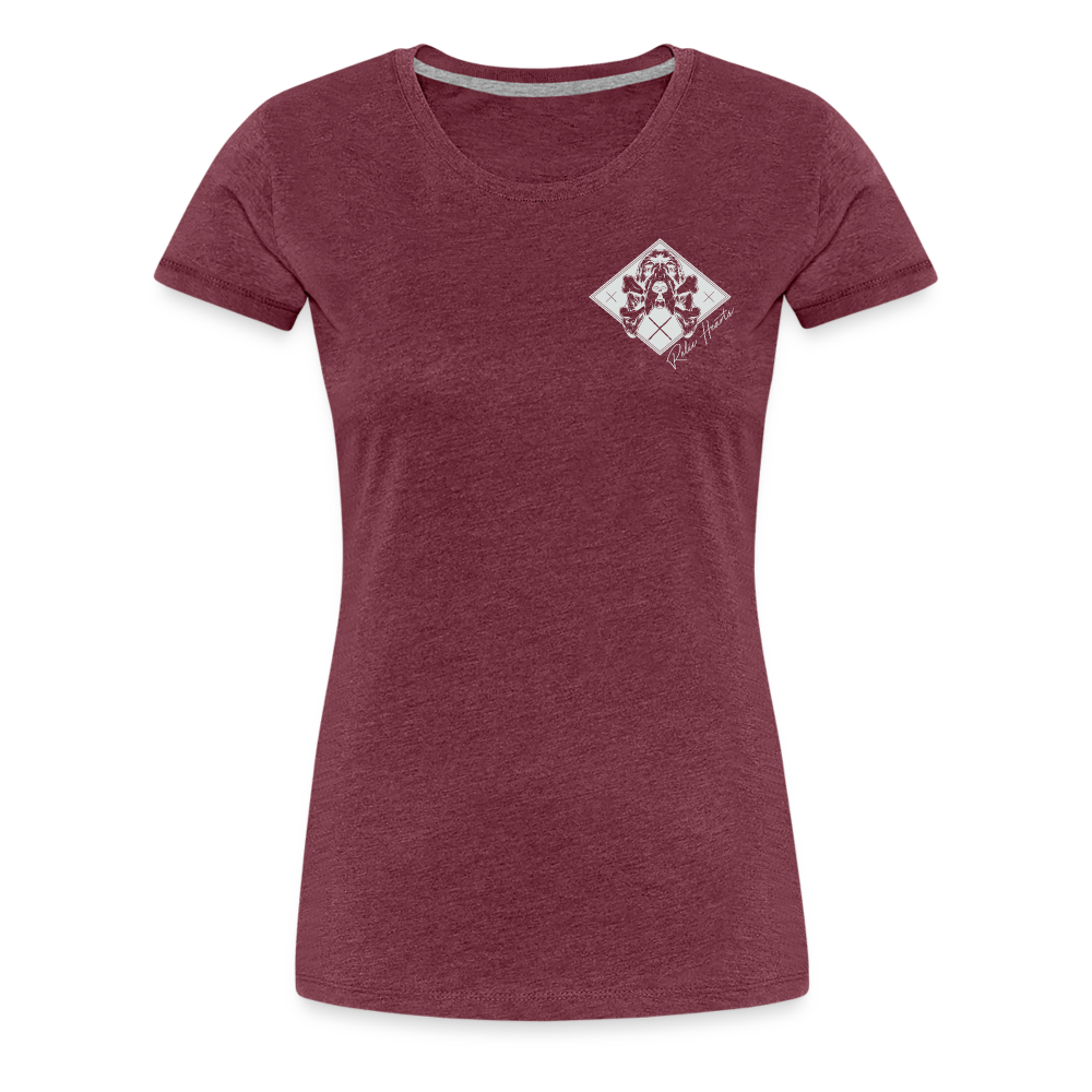 Bloodhound For Oblivion Women's Premium T - heather burgundy