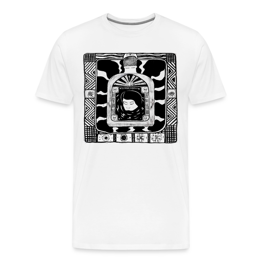 Guadalajara Black Ink Men's Premium T - white