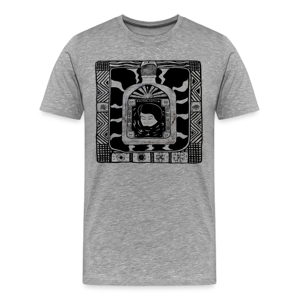 Guadalajara Black Ink Men's Premium T - heather gray