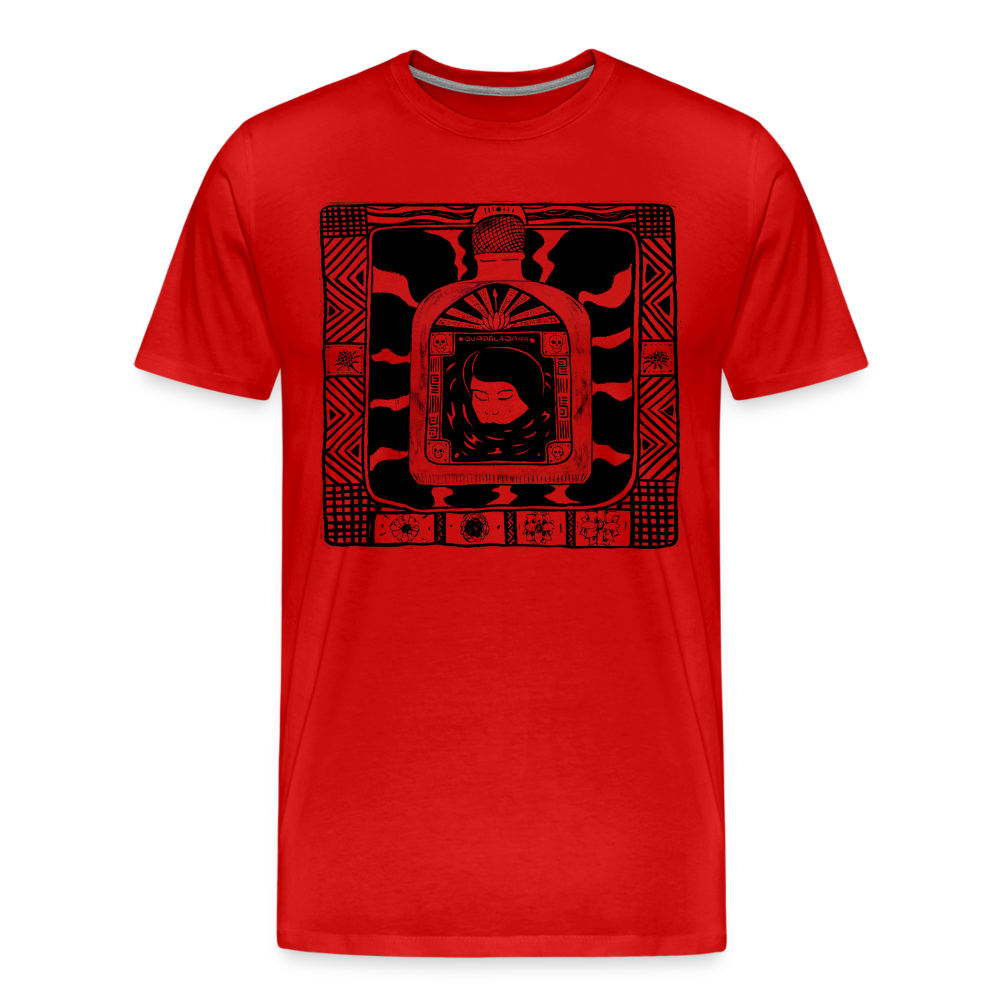 Guadalajara Black Ink Men's Premium T - red