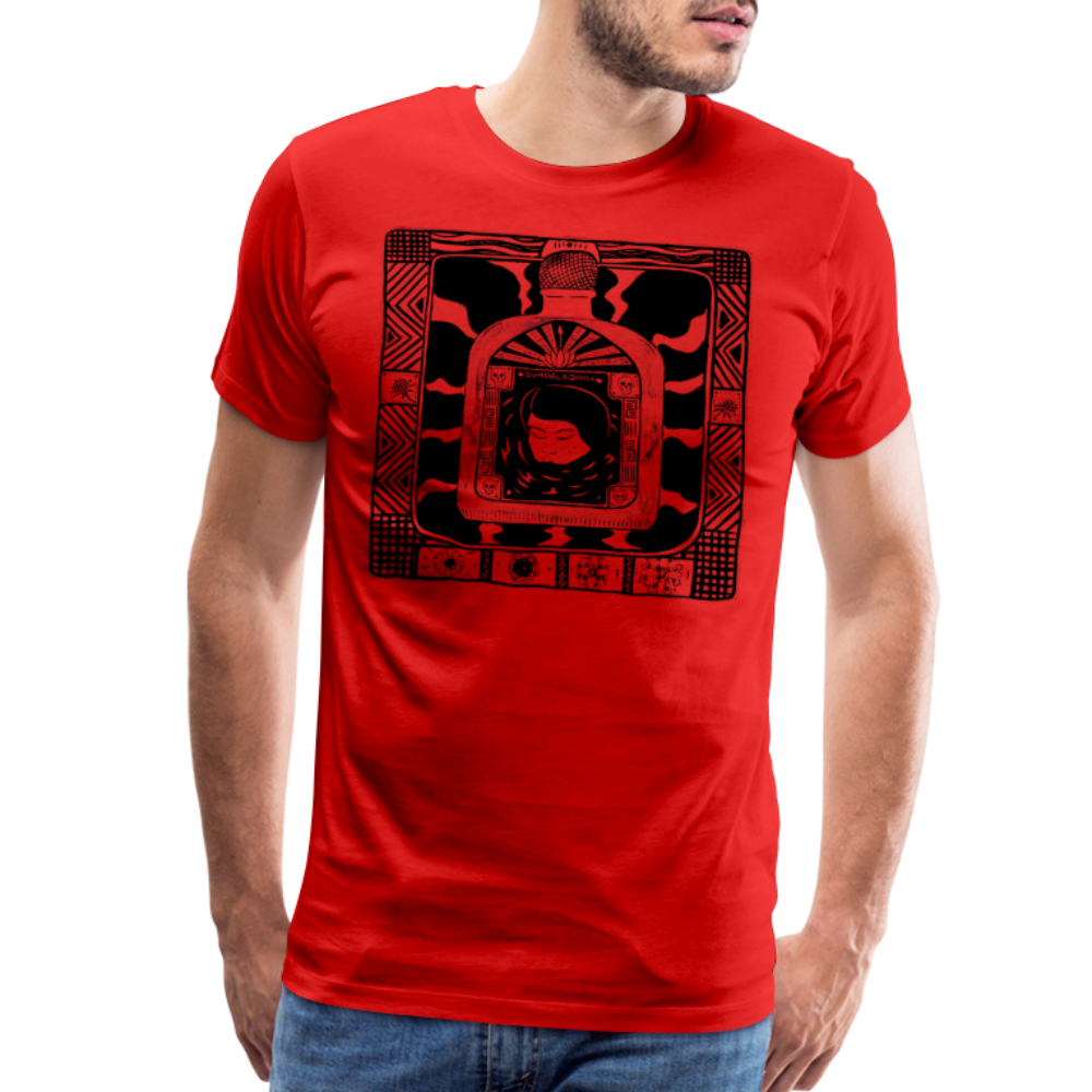 Guadalajara Black Ink Men's Premium T - red