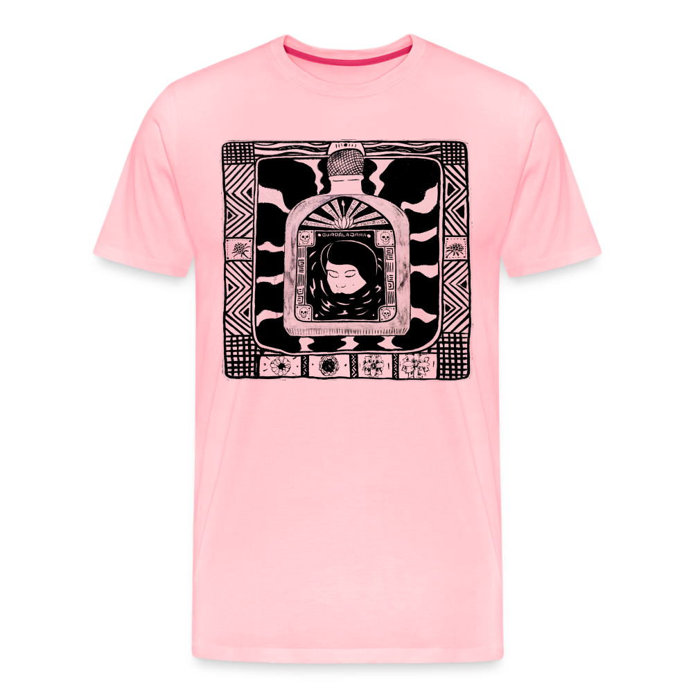 Guadalajara Black Ink Men's Premium T - pink