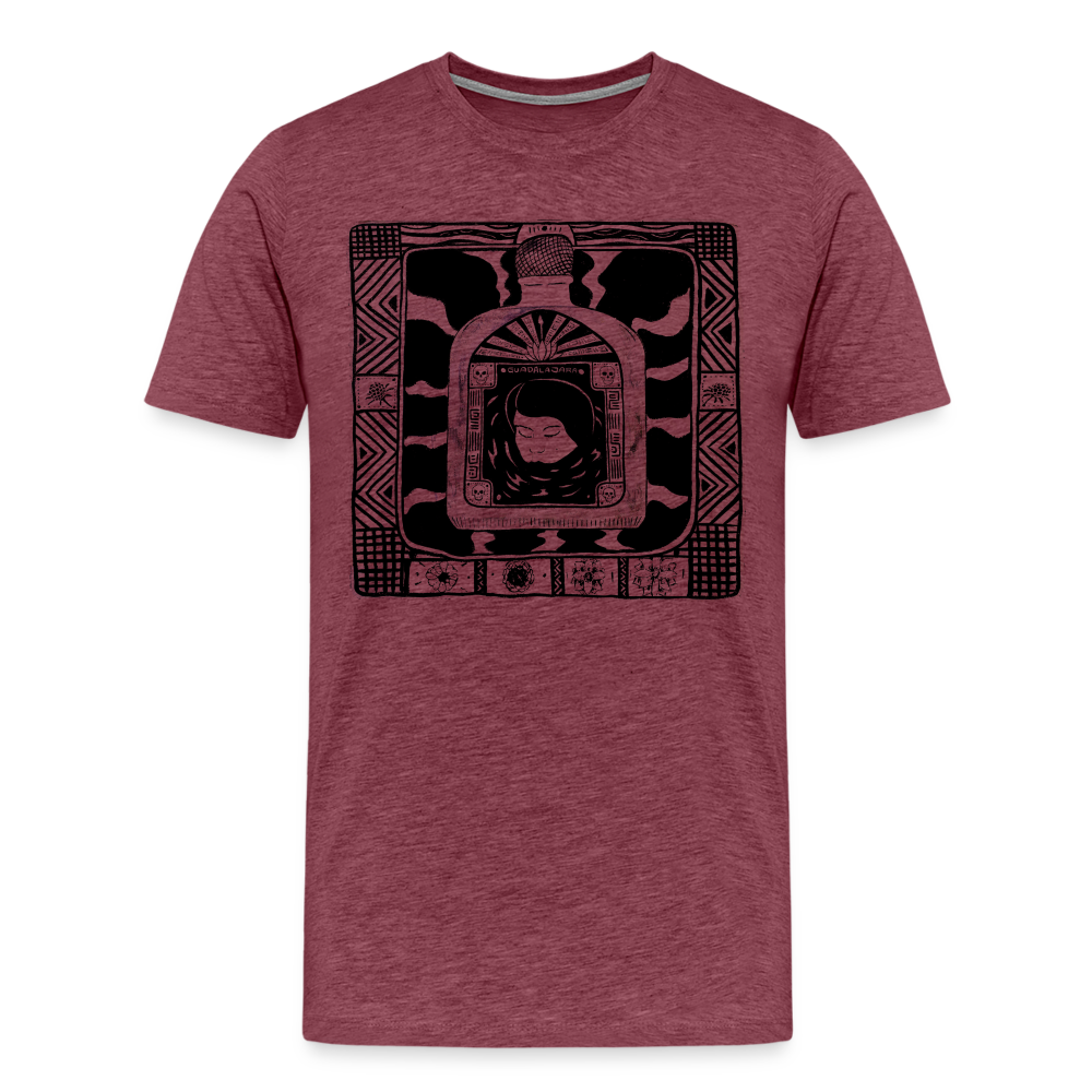 Guadalajara Black Ink Men's Premium T - heather burgundy