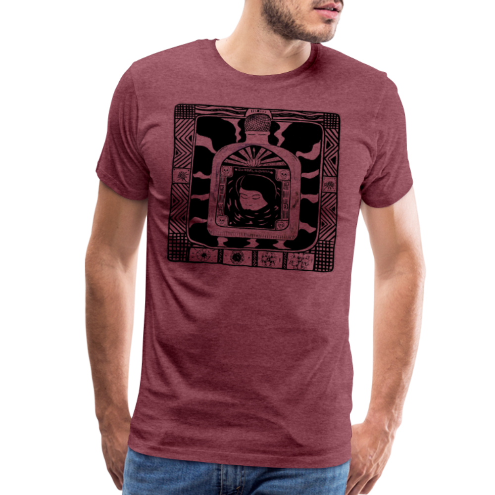 Guadalajara Black Ink Men's Premium T - heather burgundy