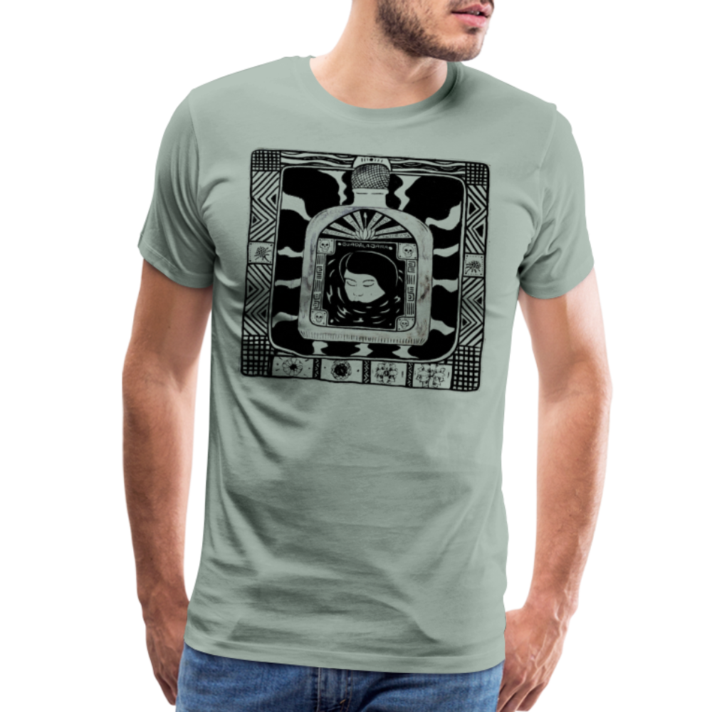 Guadalajara Black Ink Men's Premium T - steel green