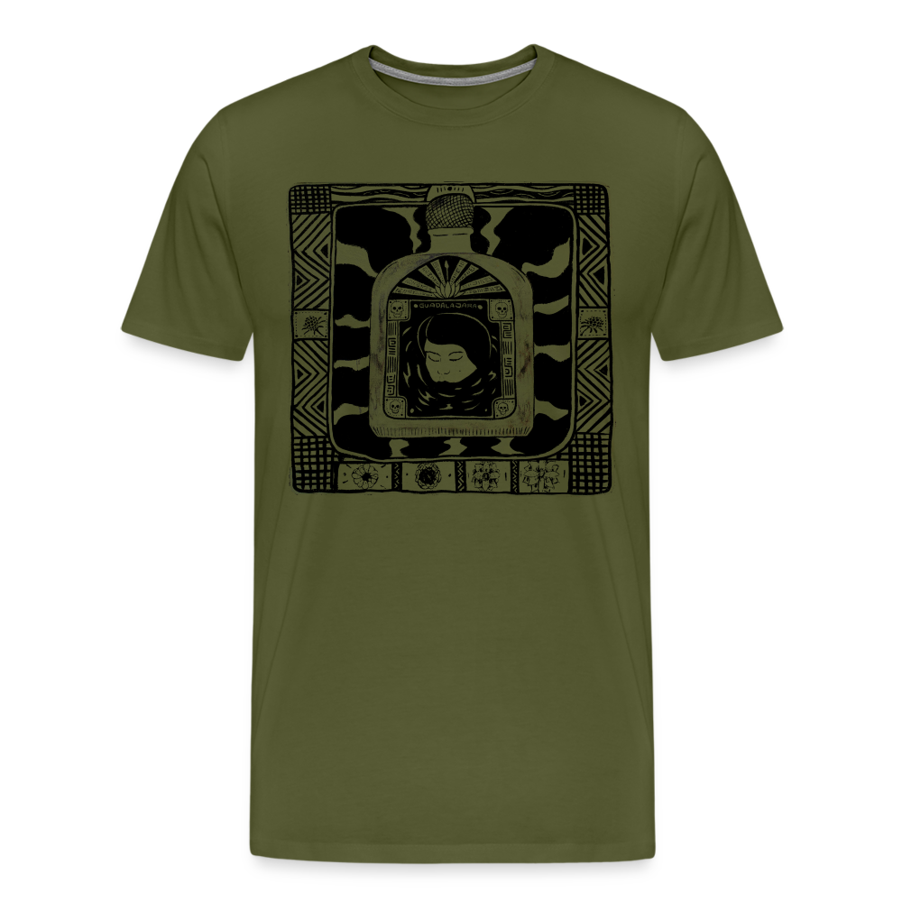 Guadalajara Black Ink Men's Premium T - olive green