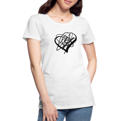 Black Heart Sigil Women's Premium T - white