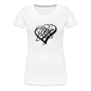 Black Heart Sigil Women's Premium T - white