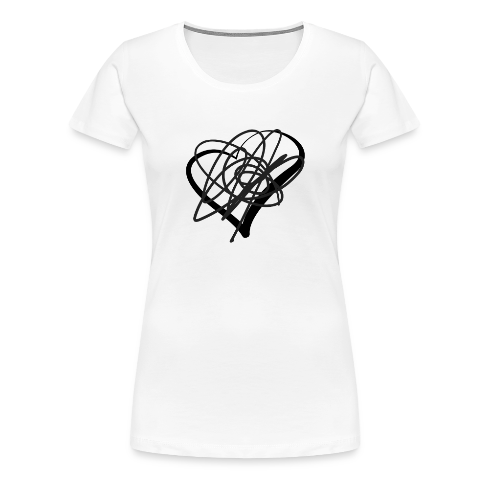 Black Heart Sigil Women's Premium T - white