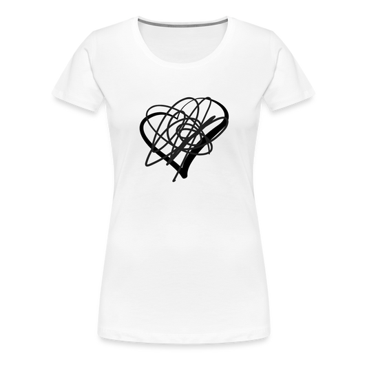 Black Heart Sigil Women's Premium T - white