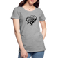 Black Heart Sigil Women's Premium T - heather gray