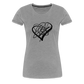 Black Heart Sigil Women's Premium T - heather gray