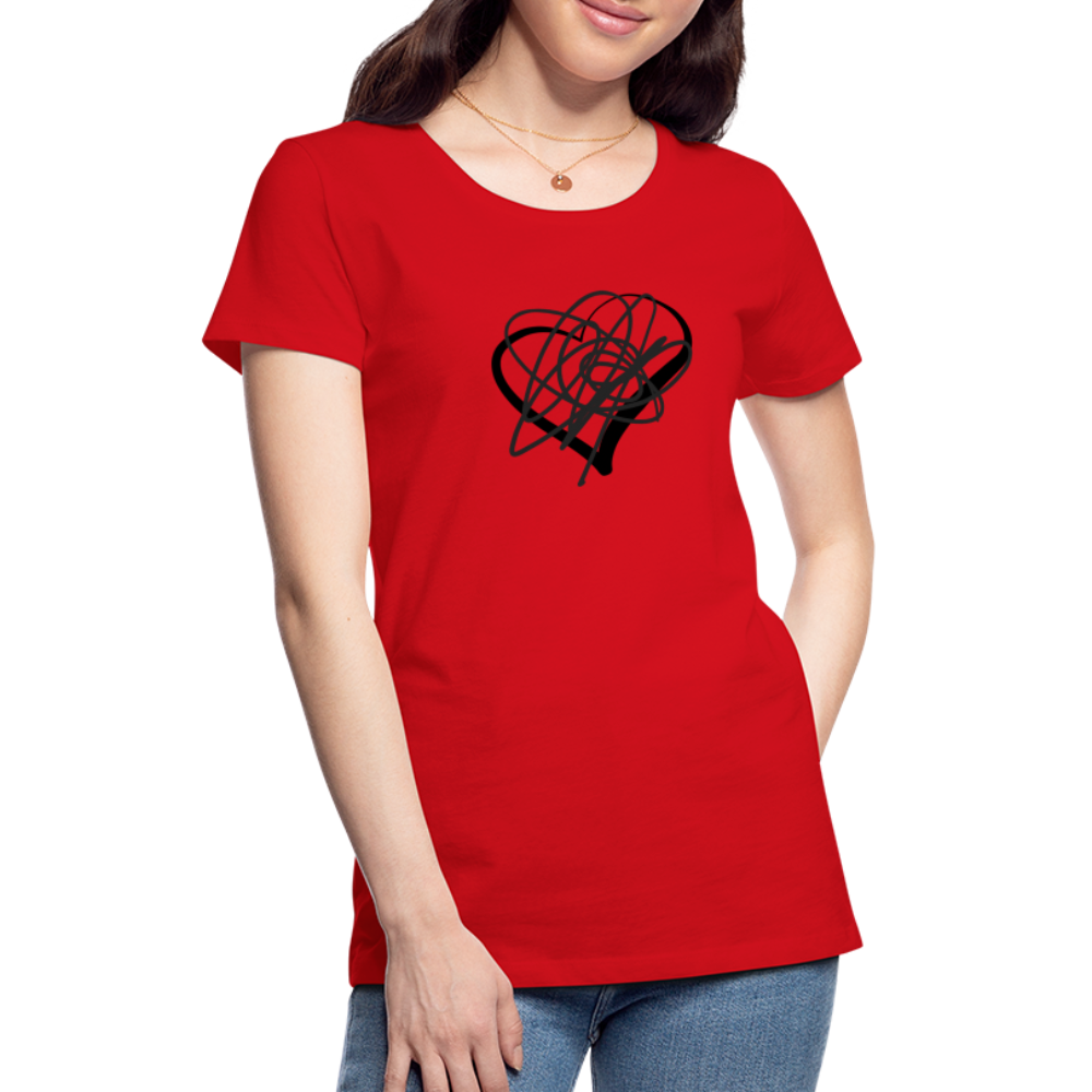 Black Heart Sigil Women's Premium T - red