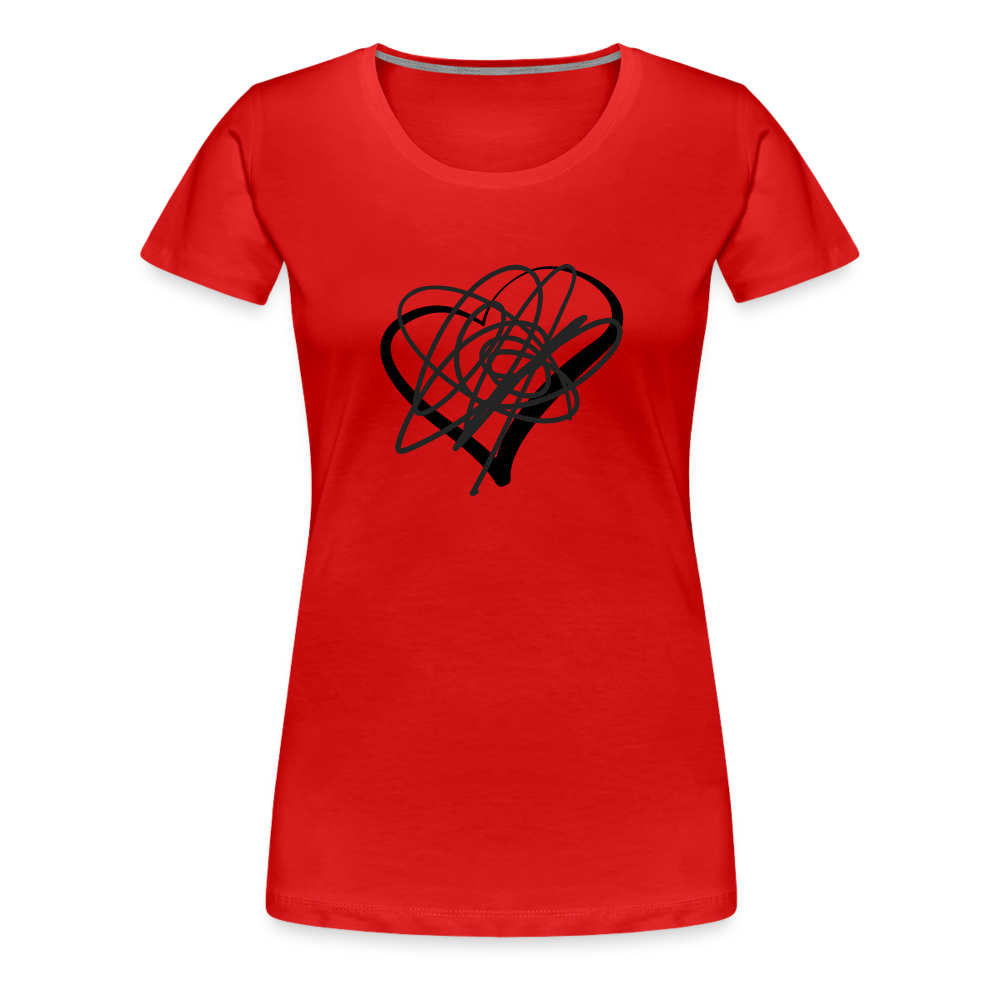 Black Heart Sigil Women's Premium T - red