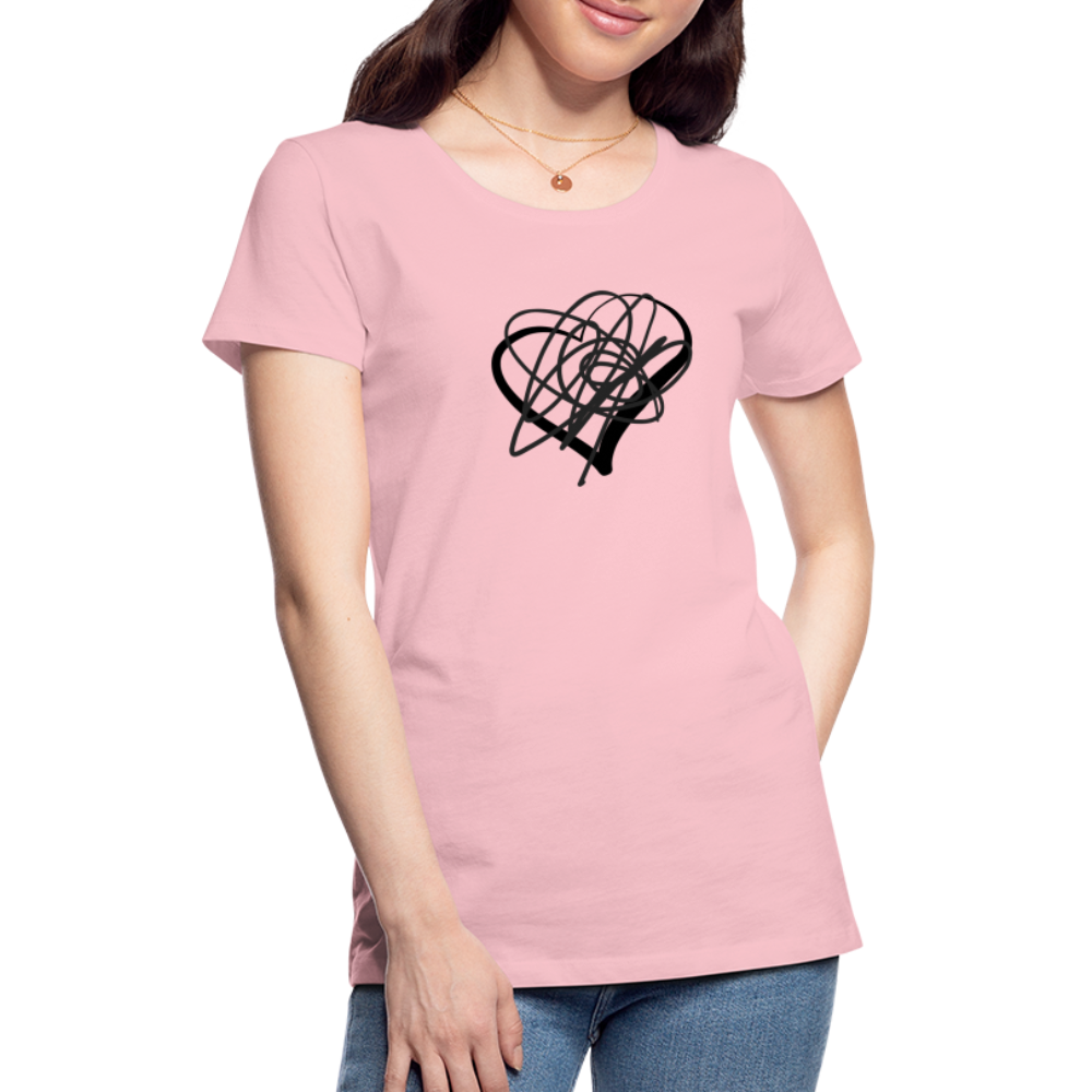 Black Heart Sigil Women's Premium T - pink