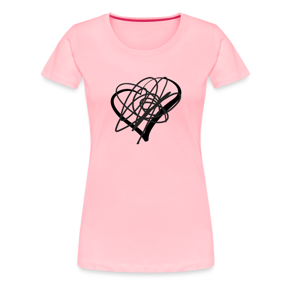 Black Heart Sigil Women's Premium T - pink