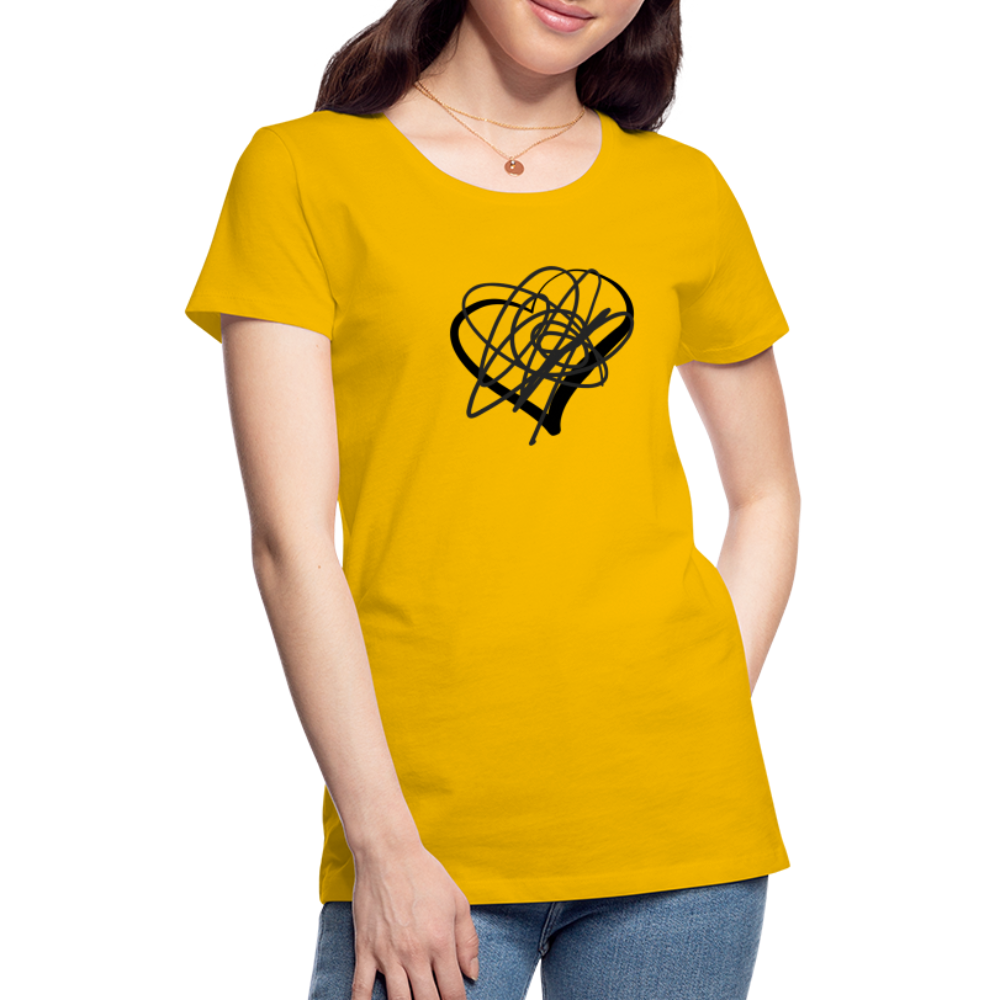 Black Heart Sigil Women's Premium T - sun yellow