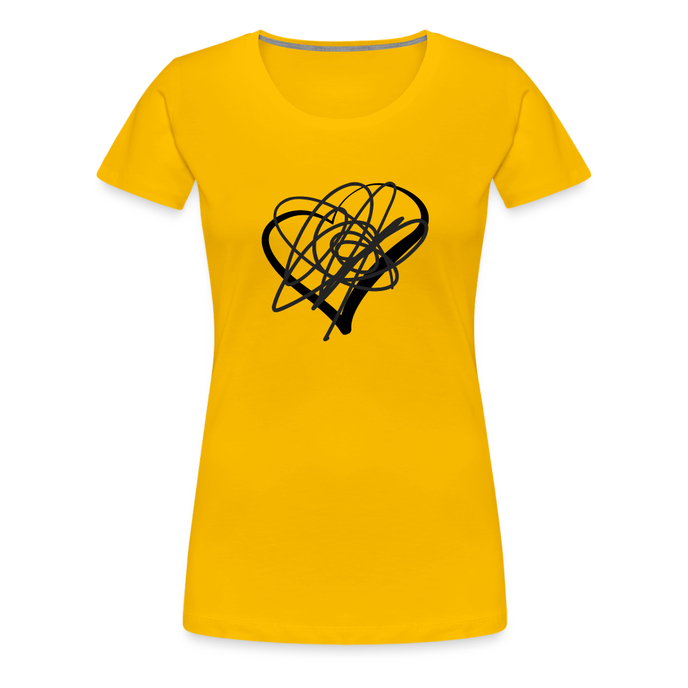 Black Heart Sigil Women's Premium T - sun yellow