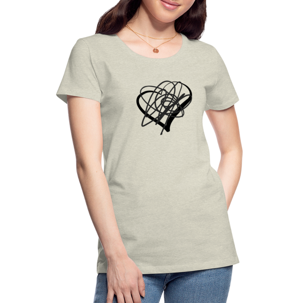 Black Heart Sigil Women's Premium T - heather oatmeal