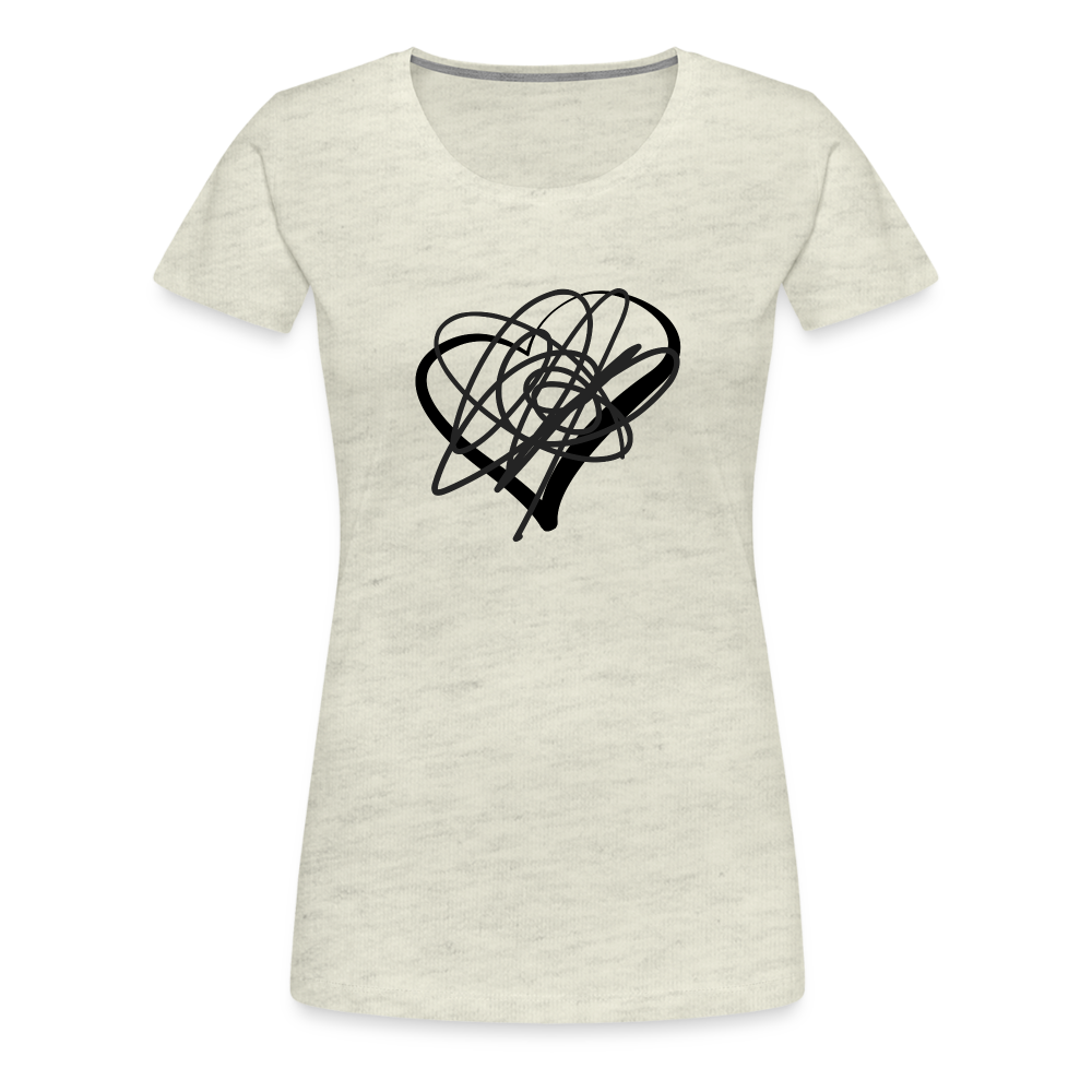 Black Heart Sigil Women's Premium T - heather oatmeal