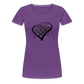 Black Heart Sigil Women's Premium T - purple