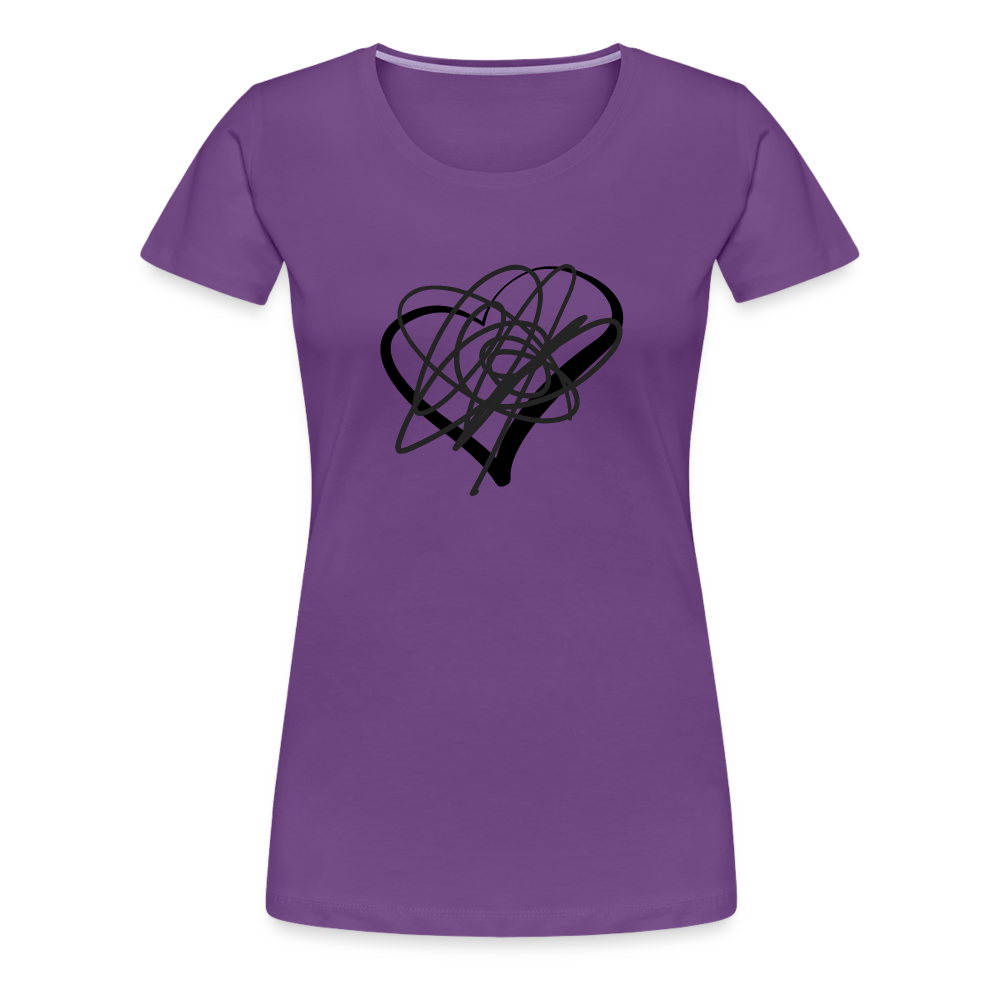 Black Heart Sigil Women's Premium T - purple