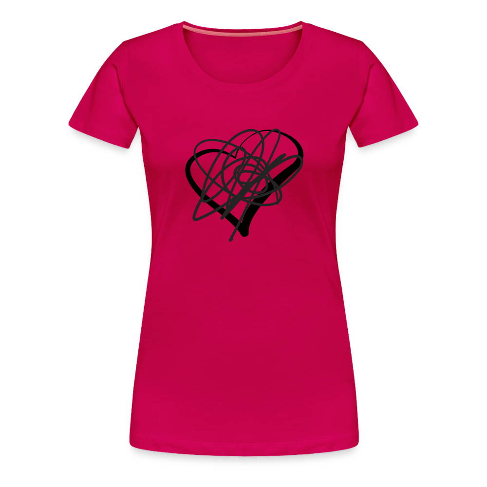 Black Heart Sigil Women's Premium T - dark pink