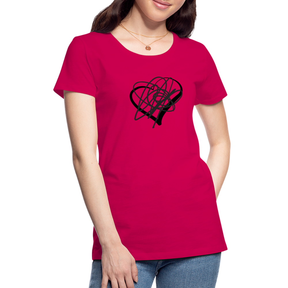 Black Heart Sigil Women's Premium T - dark pink