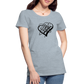 Black Heart Sigil Women's Premium T - heather ice blue