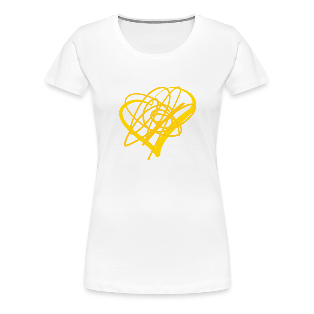 Gold Heart Sigil Women's Premium T - white