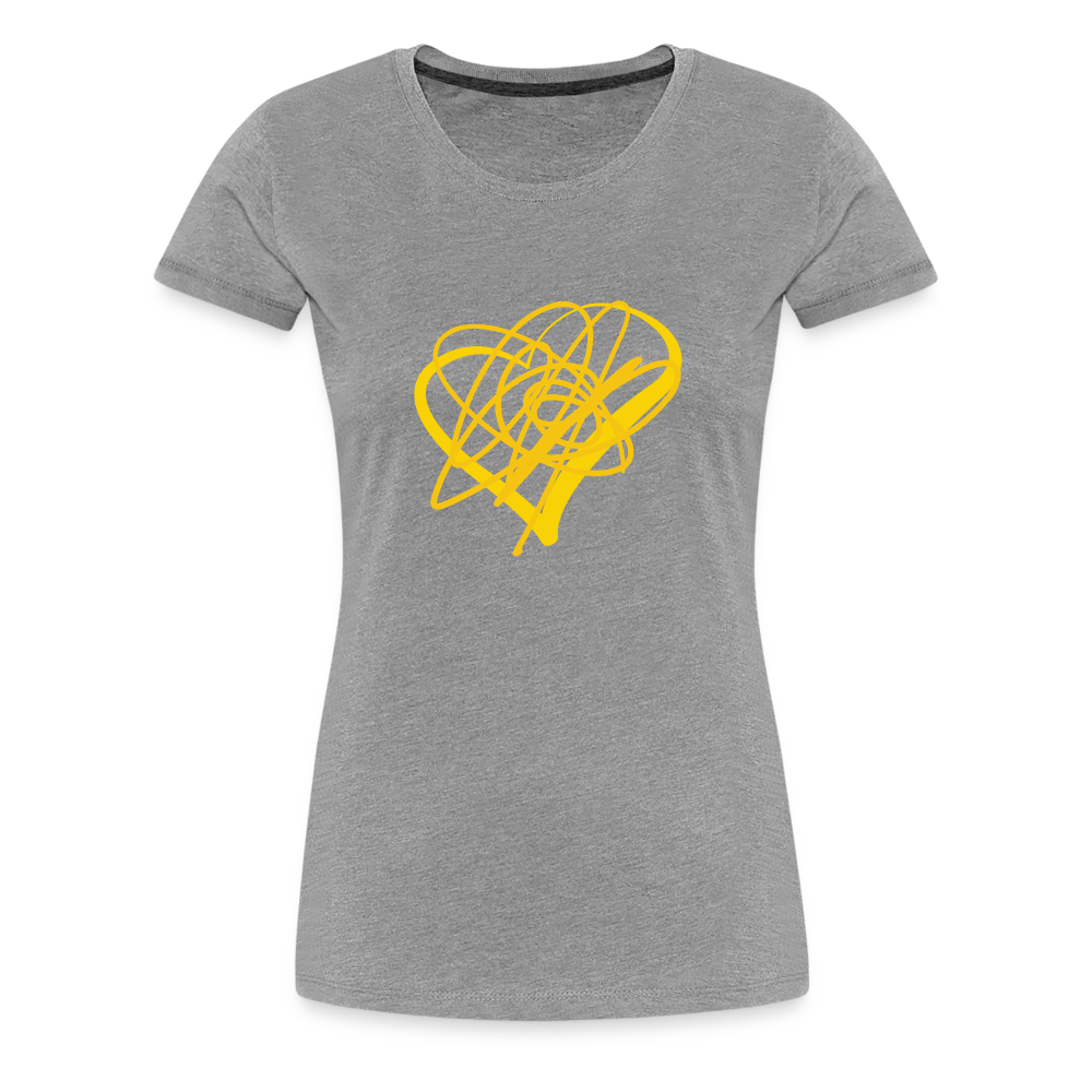 Gold Heart Sigil Women's Premium T - heather gray