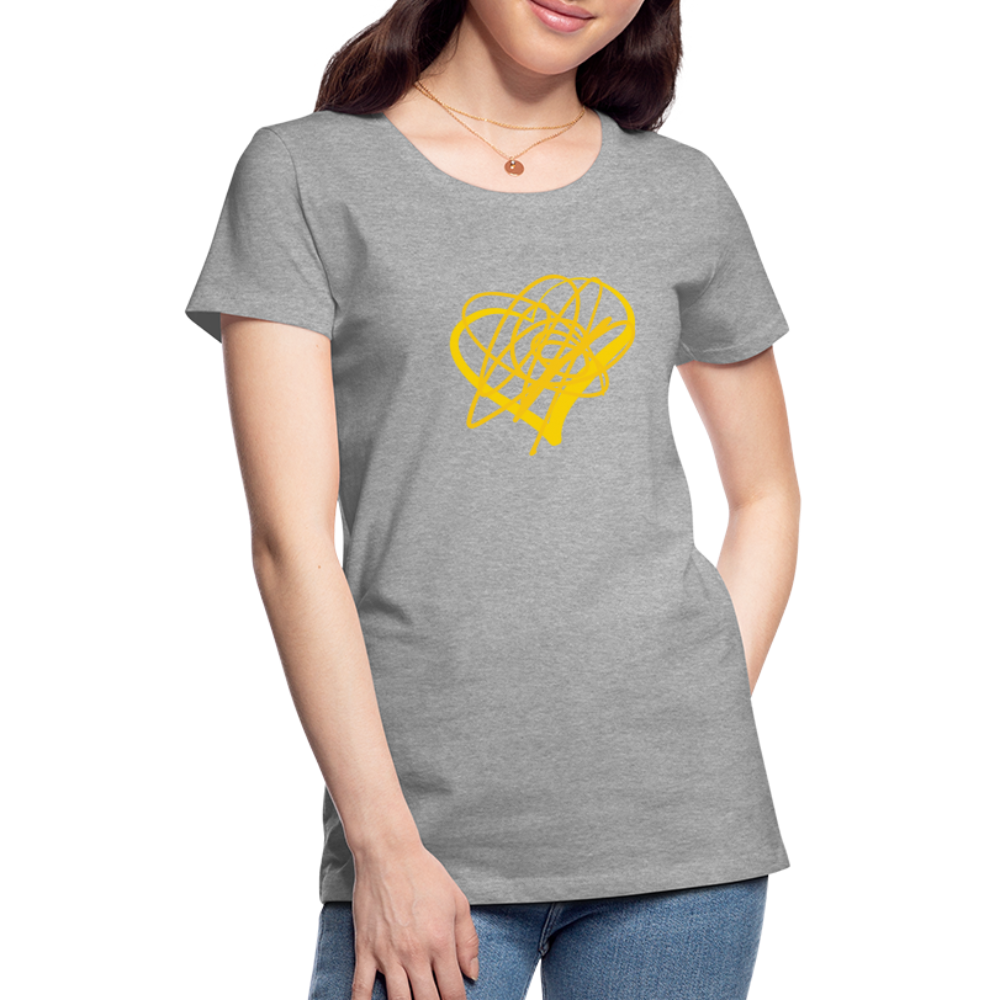 Gold Heart Sigil Women's Premium T - heather gray