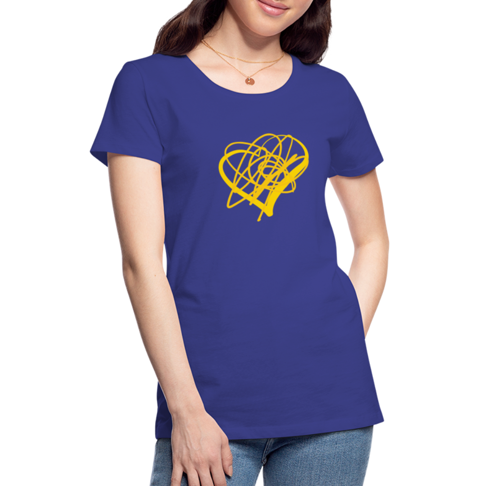 Gold Heart Sigil Women's Premium T - royal blue