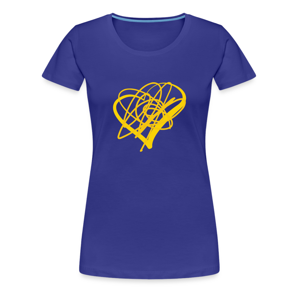 Gold Heart Sigil Women's Premium T - royal blue