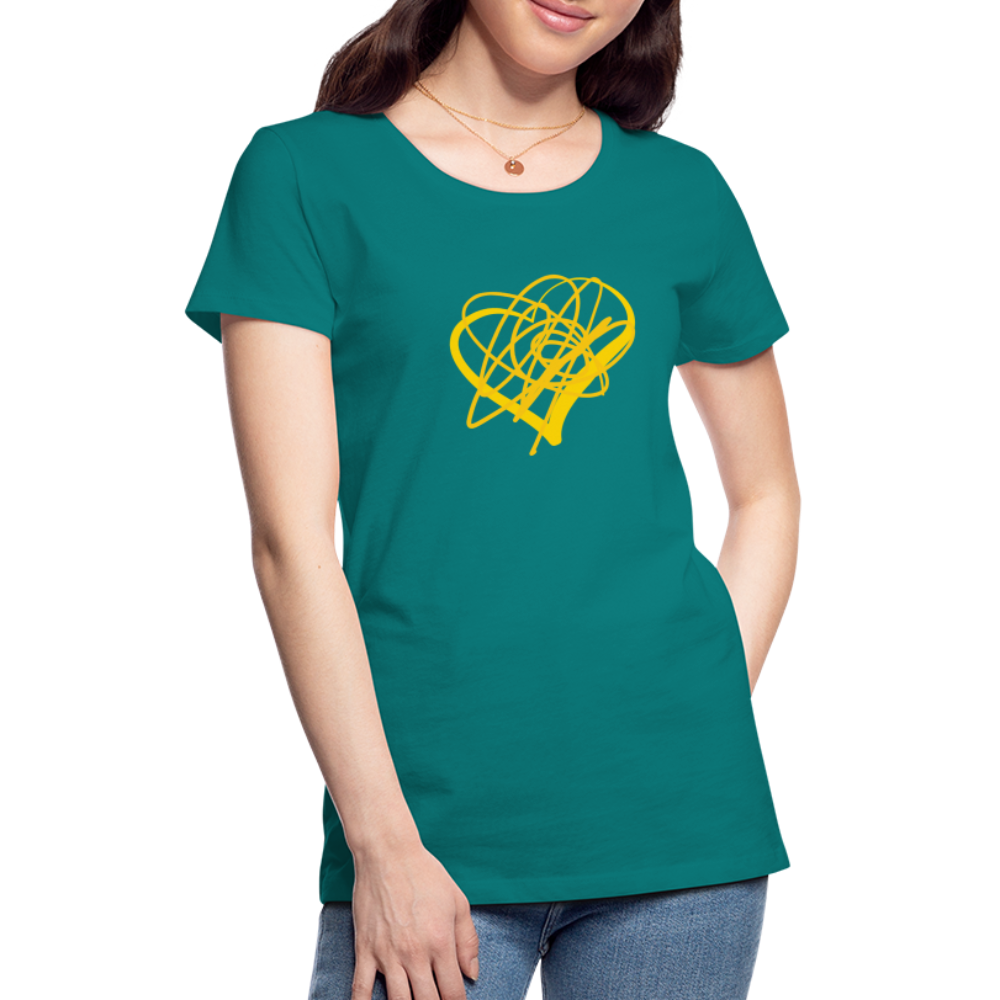 Gold Heart Sigil Women's Premium T - teal