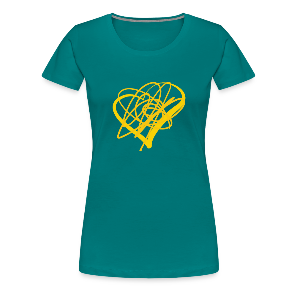 Gold Heart Sigil Women's Premium T - teal