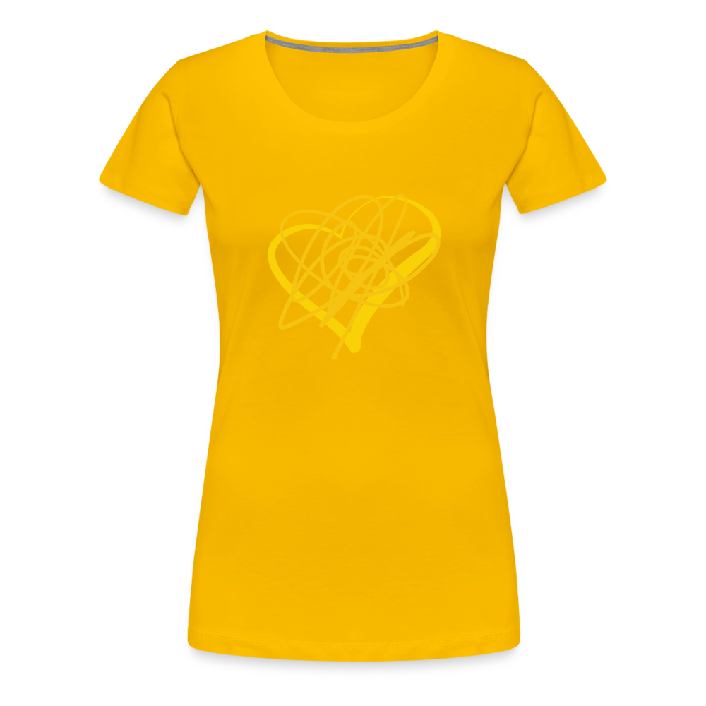 Gold Heart Sigil Women's Premium T - sun yellow