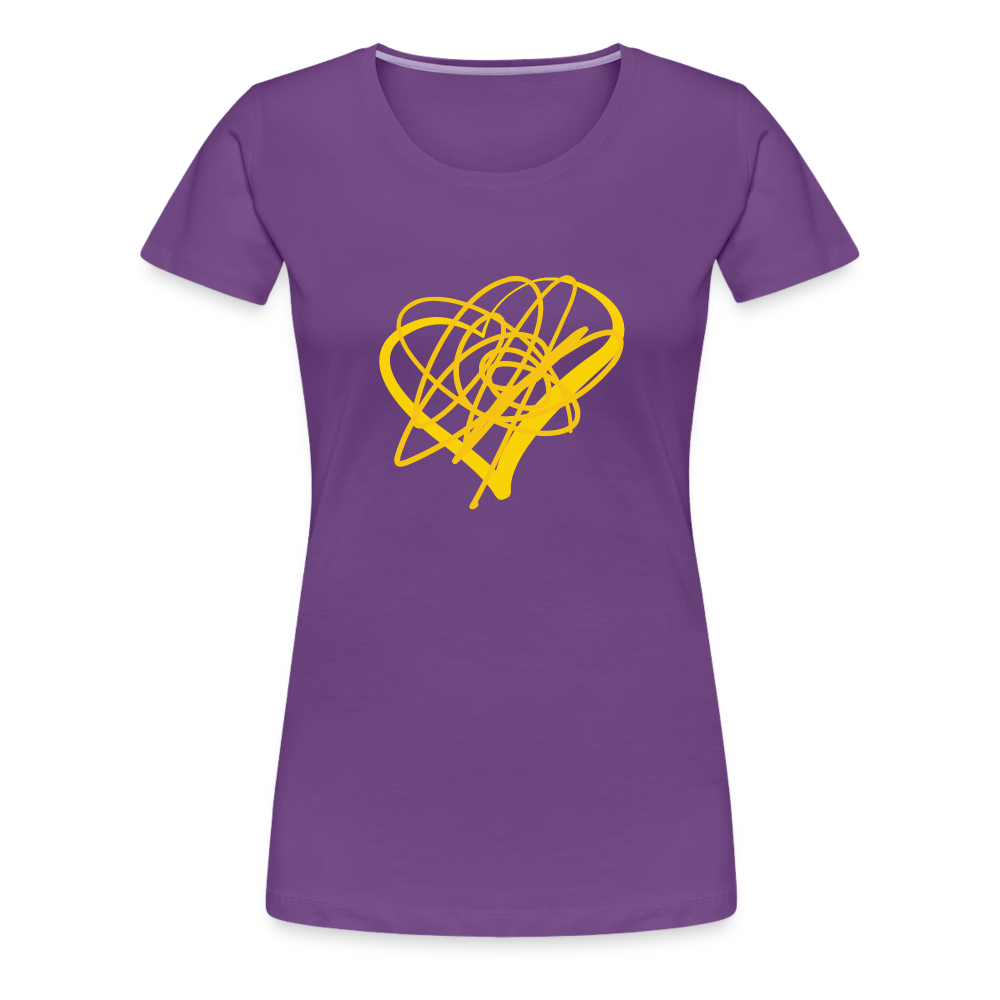 Gold Heart Sigil Women's Premium T - purple