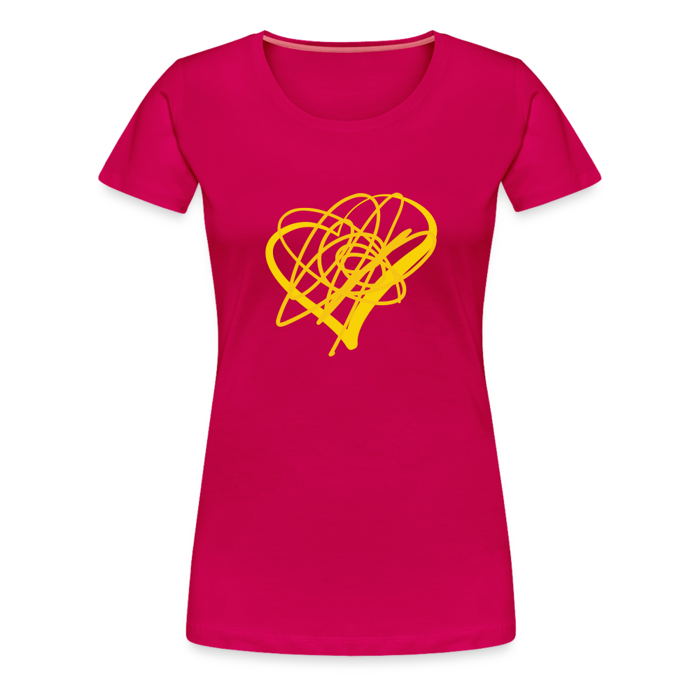 Gold Heart Sigil Women's Premium T - dark pink