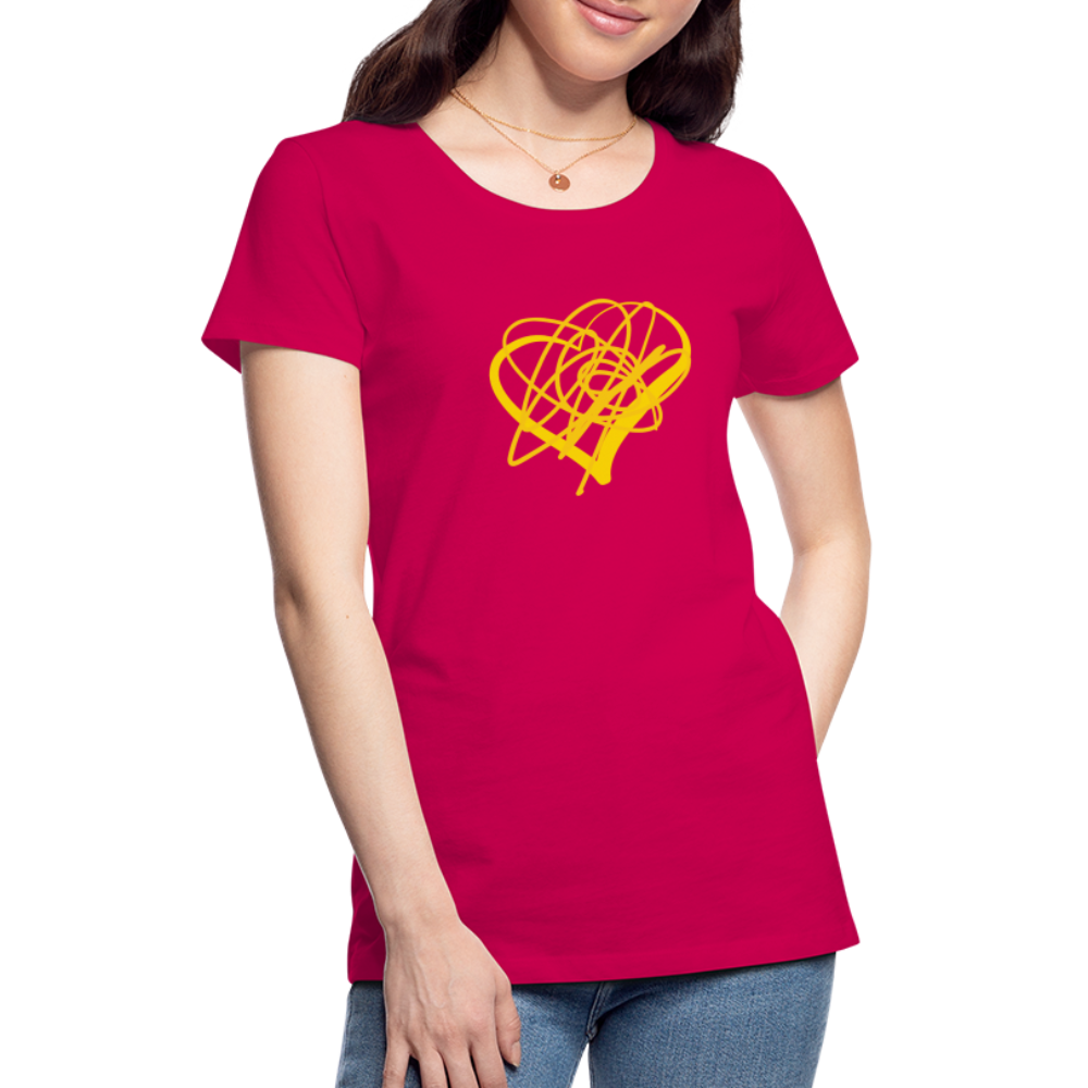 Gold Heart Sigil Women's Premium T - dark pink