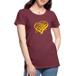 Gold Heart Sigil Women's Premium T - heather burgundy