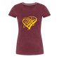 Gold Heart Sigil Women's Premium T - heather burgundy