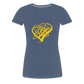 Gold Heart Sigil Women's Premium T - heather blue