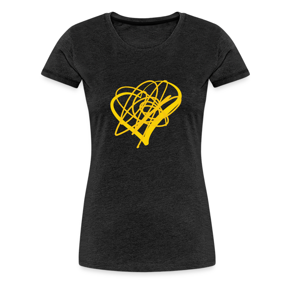 Gold Heart Sigil Women's Premium T - charcoal grey