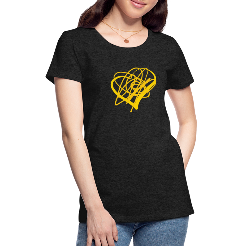 Gold Heart Sigil Women's Premium T - charcoal grey