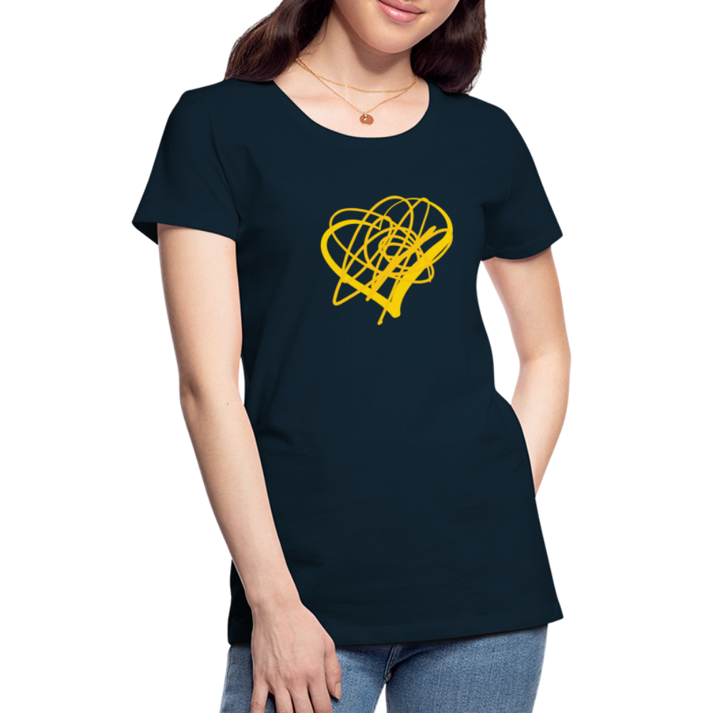 Gold Heart Sigil Women's Premium T - deep navy