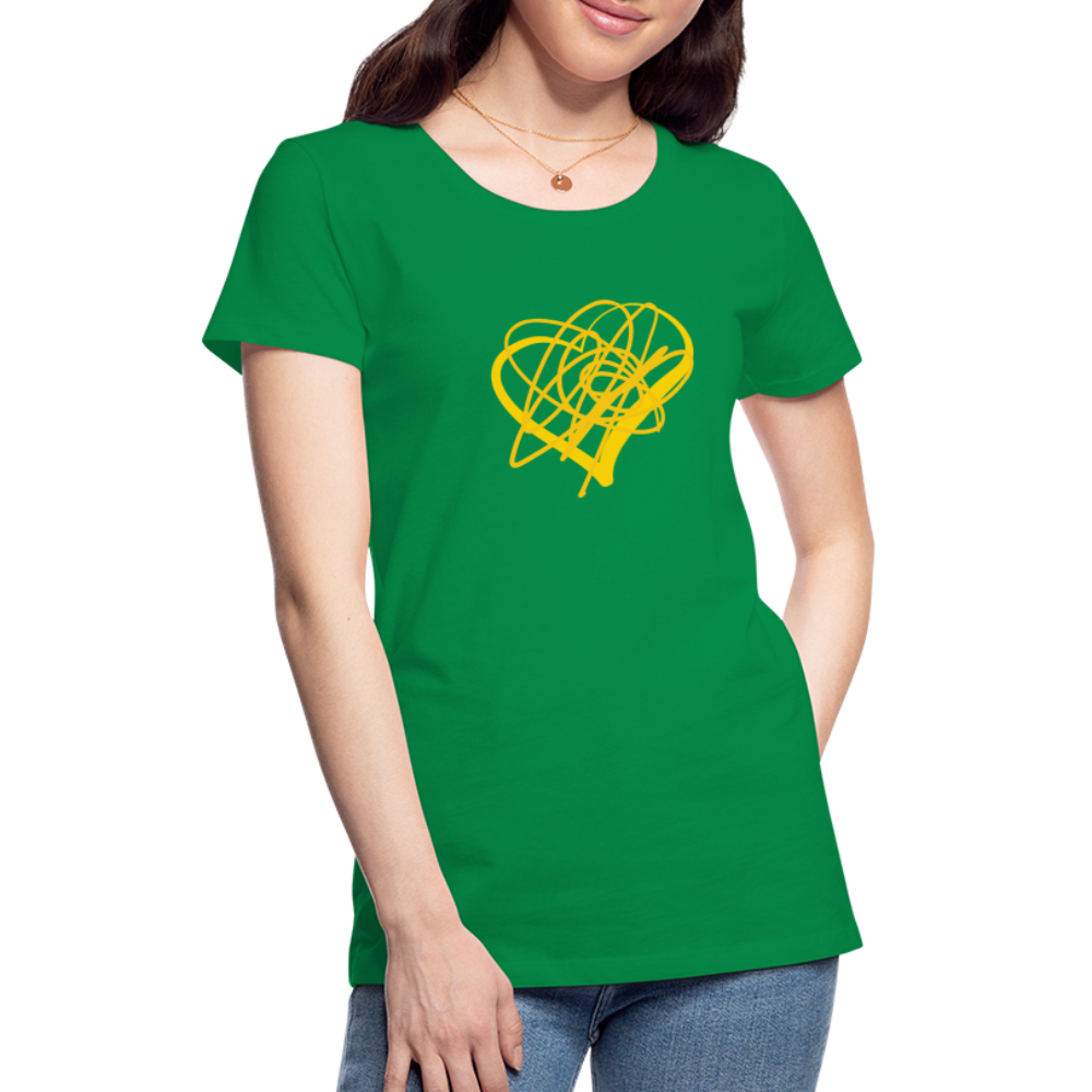 Gold Heart Sigil Women's Premium T - kelly green