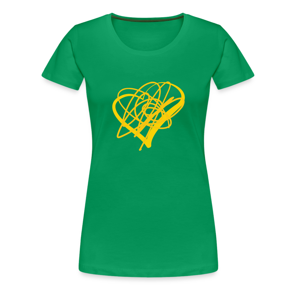 Gold Heart Sigil Women's Premium T - kelly green