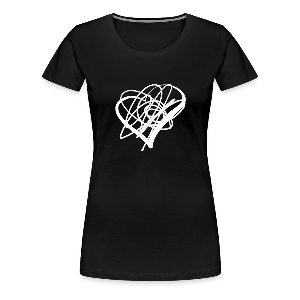 White Heart Sigil Women's Premium T - black